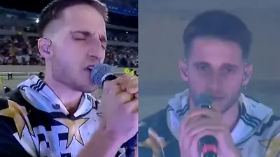 Wos llevó su hit al Monumental y revivió la emoción del Mundial. Wos llevó su hit al Monumental y revivió la emoción del Mundial.
