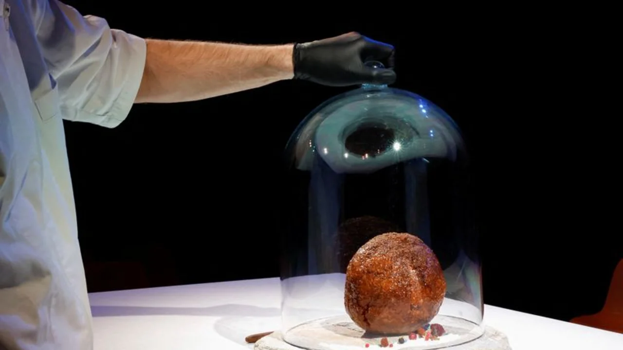 Presentan en Países Bajos una albóndiga gigante hecha con carne de mamut extinto