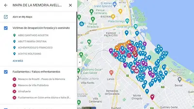 Conocé el "mapa de la memoria" en Avellaneda Conocé el "mapa de la memoria" en Avellaneda