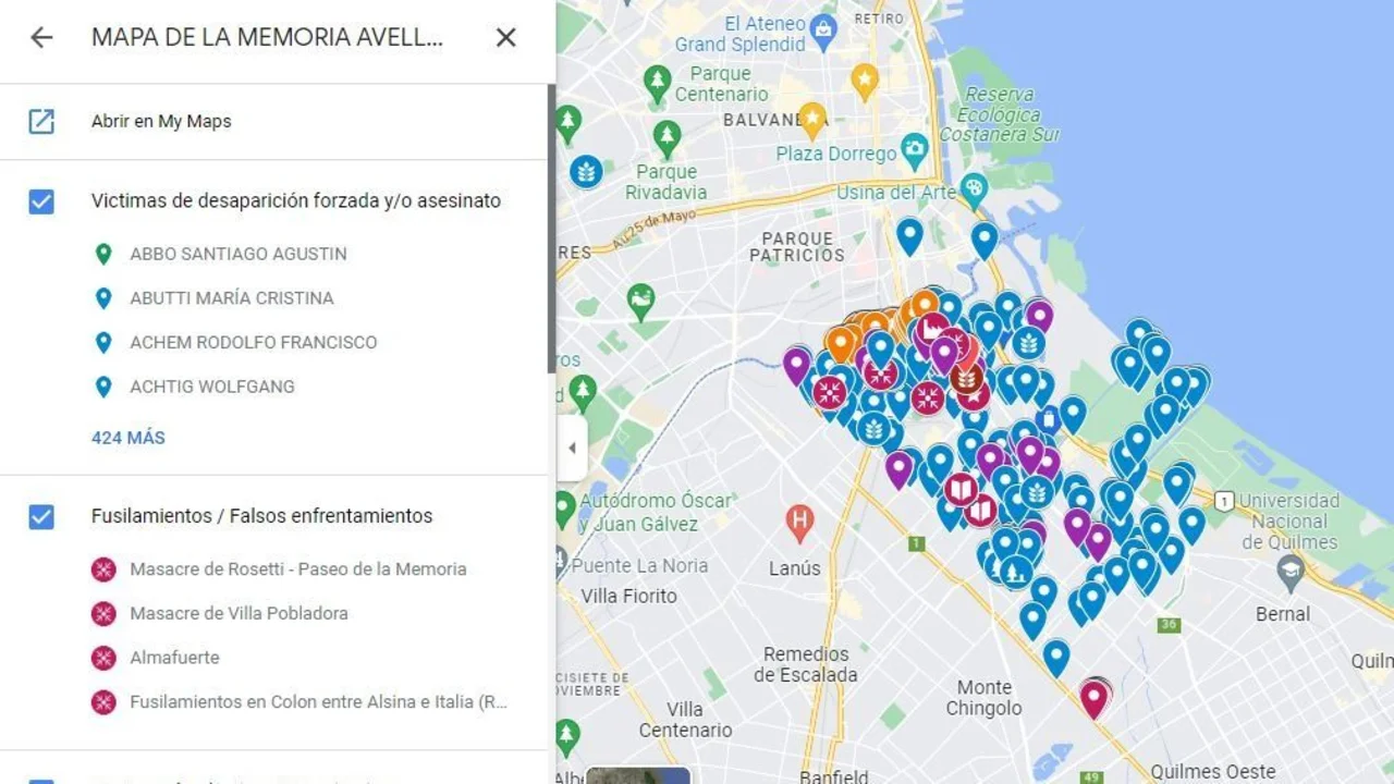 Conocé el "mapa de la memoria" en Avellaneda