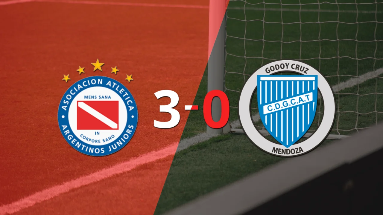 Argentinos Juniors sentenció con goleada 3-0 a Godoy Cruz
