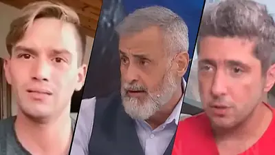 Lucas Benvenuto sorprendió a Rial en medio de la entrevista con Jey Mammón Lucas Benvenuto sorprendió a Rial en medio de la entrevista con Jey Mammón