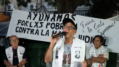El padre "Paco" Olveira finalizó su ayuno contra la Corte Suprema El padre "Paco" Olveira finalizó su ayuno contra la Corte Suprema