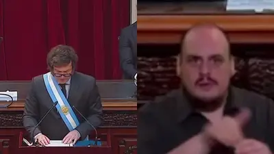 Javier Milei hombre lenguaje de señas memes redes sociales Javier Milei hombre lenguaje de señas memes redes sociales