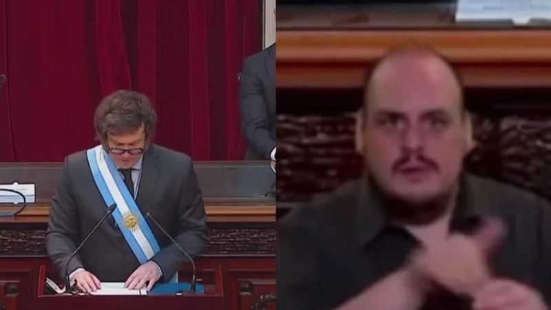 Javier Milei hombre lenguaje de señas memes redes sociales