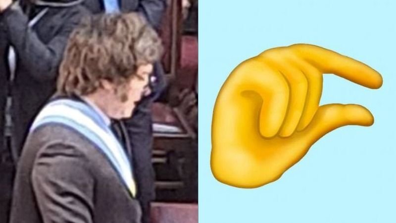 Foto de Milei con un banquito en el atril de apertura de sesiones del congreso