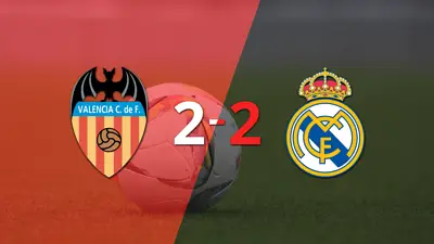 Doblete de Vinicius Júnior en el empate a 2 entre Real Madrid y Valencia Doblete de Vinicius Júnior en el empate a 2 entre Real Madrid y Valencia