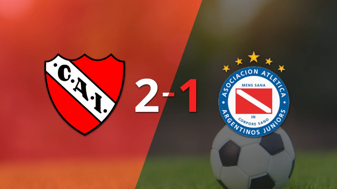 Con la mínima diferencia, Independiente venció a Argentinos Juniors por 2 a 1