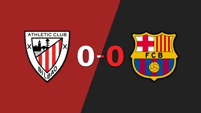 Sin muchas emociones, Athletic Bilbao y Barcelona empataron 0-0 Sin muchas emociones, Athletic Bilbao y Barcelona empataron 0-0