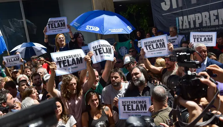 El mensaje de trabajadores de Télam a Milei: "Basta de mentiras"