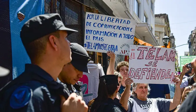 Galería de fotos: las imágenes de la movilización en apoyo a los trabajadores de Télam