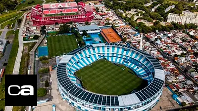 Fotografía aérea de las canchas de Racing e Independiente Fotografía aérea de las canchas de Racing e Independiente