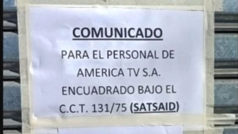 Bajaron las persianas en América TV: denuncian que no dejan ingresar a los trabajadores