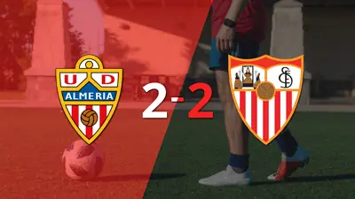 Sevilla sacó un punto luego de empatar a 2 goles con Almería Sevilla sacó un punto luego de empatar a 2 goles con Almería