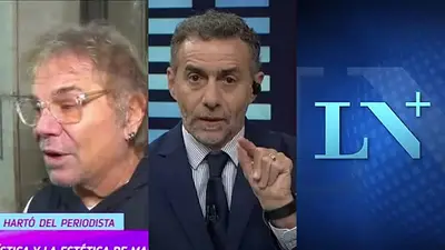 Beto Casella, Luis Majul y el logo de LN+ Beto Casella, Luis Majul y el logo de LN+