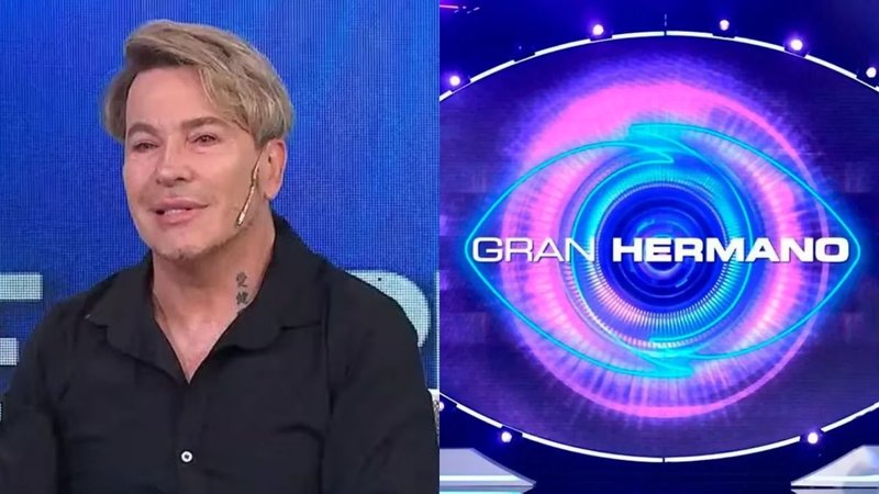 Guido Süller y el logo de Gran Hermano 