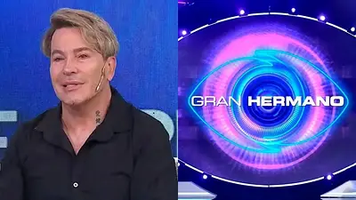 Guido Süller y el logo de Gran Hermano Guido Süller y el logo de Gran Hermano