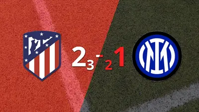 Atlético de Madrid logra remontada y gana 2-1 a Inter Atlético de Madrid logra remontada y gana 2-1 a Inter