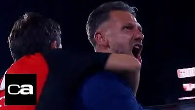 El desaforado e inesperado gesto de Demichelis tras el gol de River El desaforado e inesperado gesto de Demichelis tras el gol de River