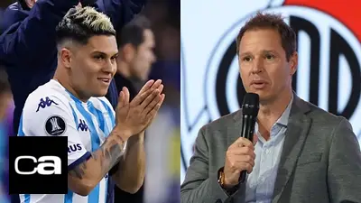 River Plate, Juan Fernando Quintero, Racing Club, Jorge Brito. River Plate, Juan Fernando Quintero, Racing Club, Jorge Brito.