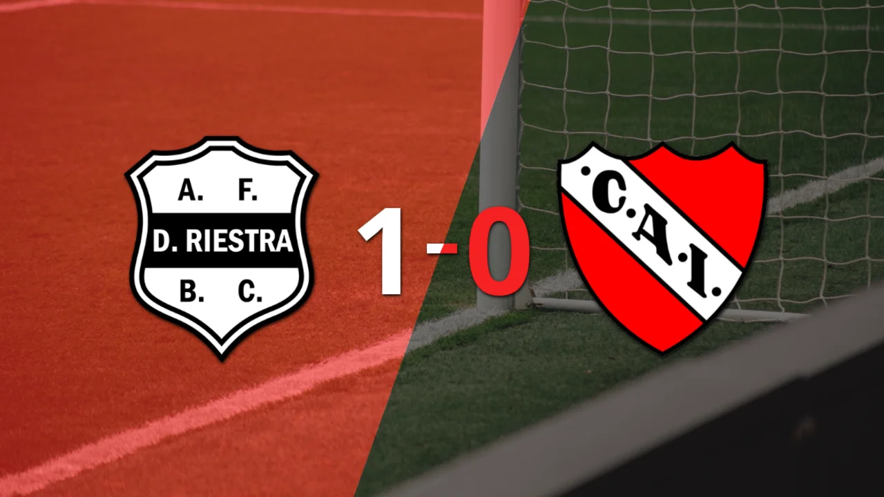 Con un solo gol, Dep. Riestra derrotó a Independiente en el estadio Guillermo Laza