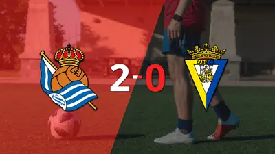 Con dos goles, Real Sociedad se impuso a Cádiz en Anoeta Con dos goles, Real Sociedad se impuso a Cádiz en Anoeta