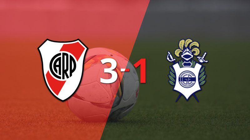 River Plate logra remontada y gana 3-1 a Gimnasia