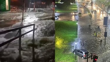 Una muerte, inundaciones y destrozos por el fuerte temporal en AMBA
