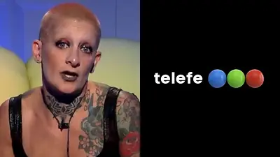 Furia de Gran Hermano y el logo de Telefe Furia de Gran Hermano y el logo de Telefe