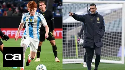 Selección Argentina, Lionel Scaloni, Valentín Colo Barco, El Salvador. Selección Argentina, Lionel Scaloni, Valentín Colo Barco, El Salvador.