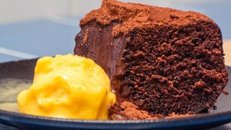 Receta de volcán de chocolate de Cocineros Argentinos. Postres.