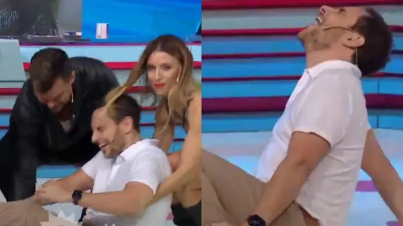 Rodrigo Lussich se accidentó en vivo y tuvo que ser asistido: el video.