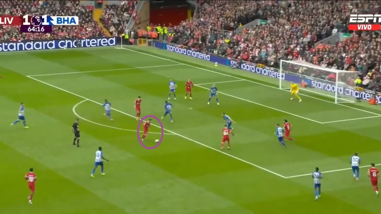 Alexis Mac Allister, Mohamed Salah, Liverpool, Brighton, Premier League, deportes