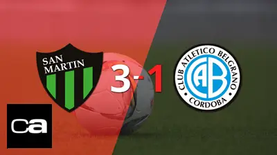 San Martín (SJ) supera por 3-1 a Belgrano tras dar vuelta el partido San Martín (SJ) supera por 3-1 a Belgrano tras dar vuelta el partido