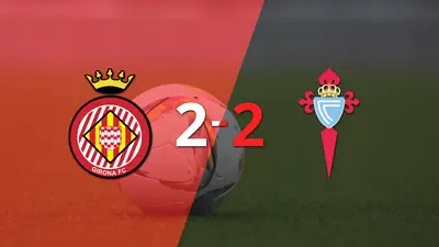 En un emocionante partido, Girona y Celta empataron 2-2 En un emocionante partido, Girona y Celta empataron 2-2