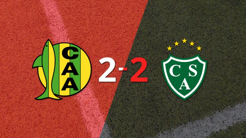 Aldosivi y Sarmiento firman un empate en dos