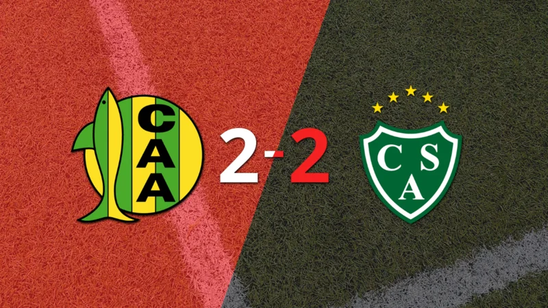 Aldosivi y Sarmiento firman un empate en dos