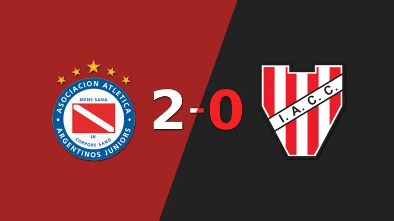 Sólido triunfo de Argentinos Juniors por 2-0 frente a Instituto