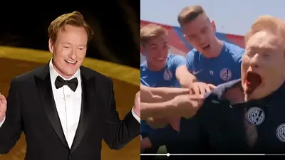 Conan O'Brien en Argentina visitando la cancha de San Lorenzo Conan O'Brien en Argentina visitando la cancha de San Lorenzo