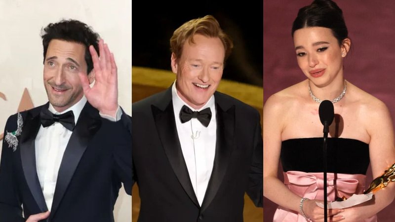Adrien Brody; Conan o'Brien y Mikey Madison Adrien Brody; Conan o'Brien y Mikey Madison
