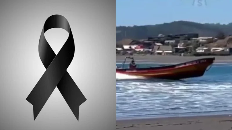 Símbolo de luto y una lancha