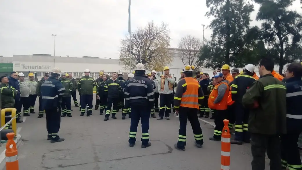 Trabajadores reclamando
