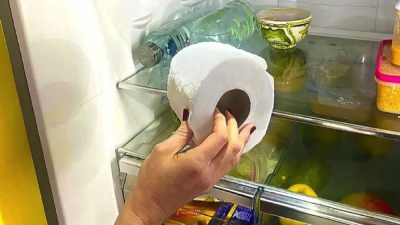Papel higiénico en la heladera