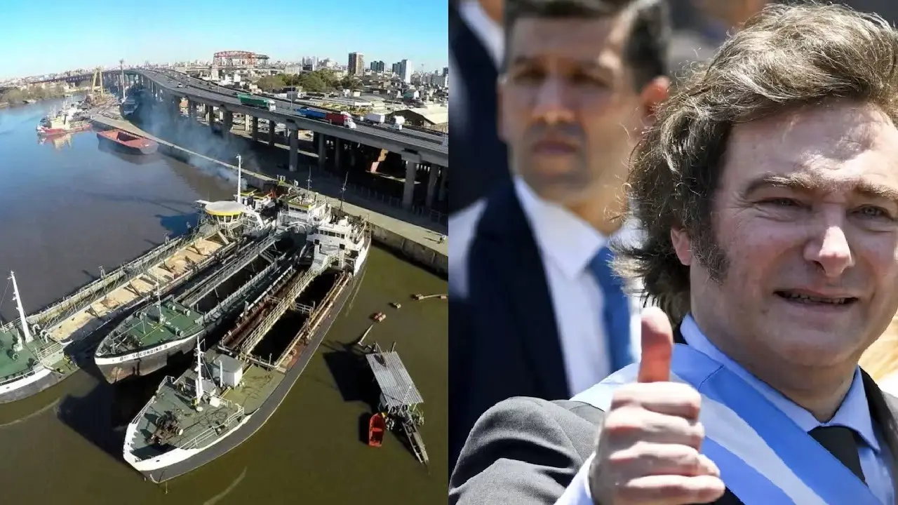 Barcos y Javier Milei