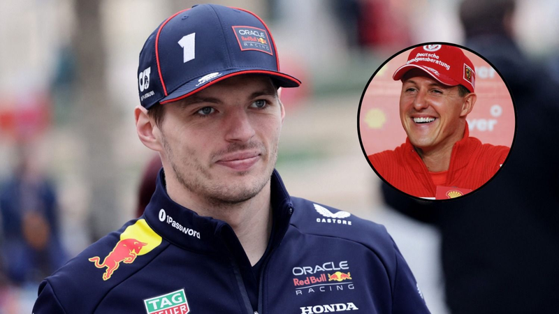Max Verstappen y Michael Schumacher.