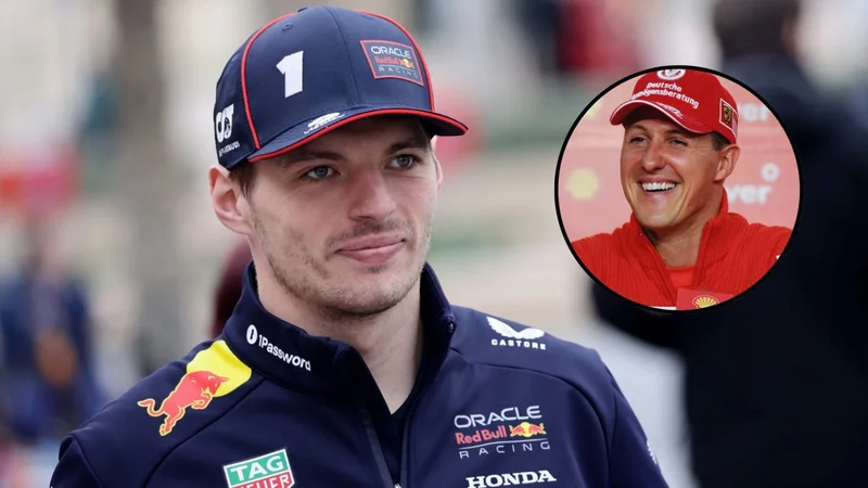 Max Verstappen y Michael Schumacher.