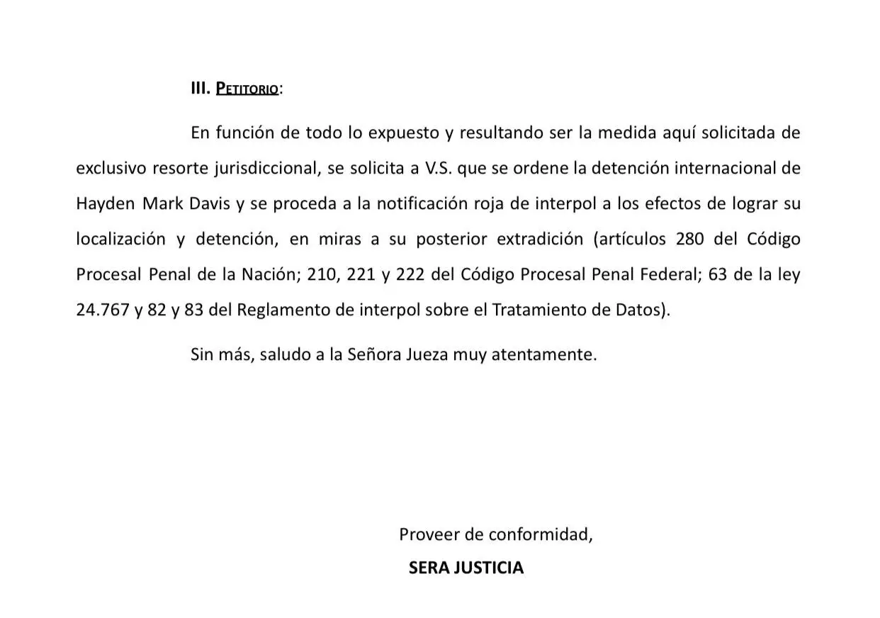 Escándalo cripto: pedido de inmediata detención para Hayden Davis | El  Destape