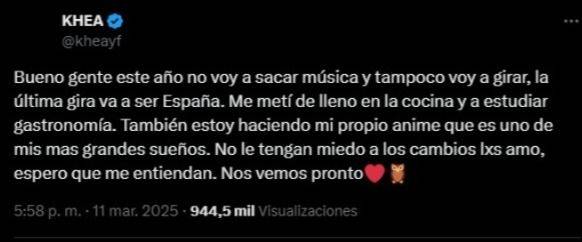 El trapero Khea se retira de la música
