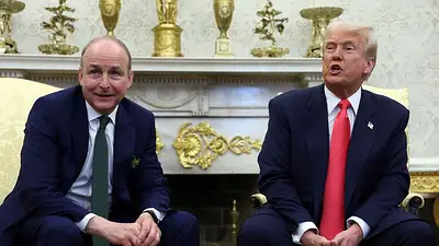 Trump advierte a la UE sobre aranceles de represalia, carga contra políticas fiscales irlandesas Trump advierte a la UE sobre aranceles de represalia, carga contra políticas fiscales irlandesas