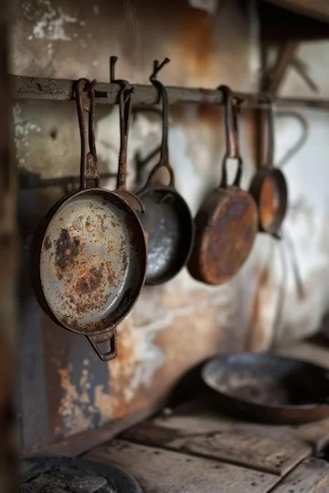 sartén, consejos de cocina, cocina, óxido, sartén oxidado